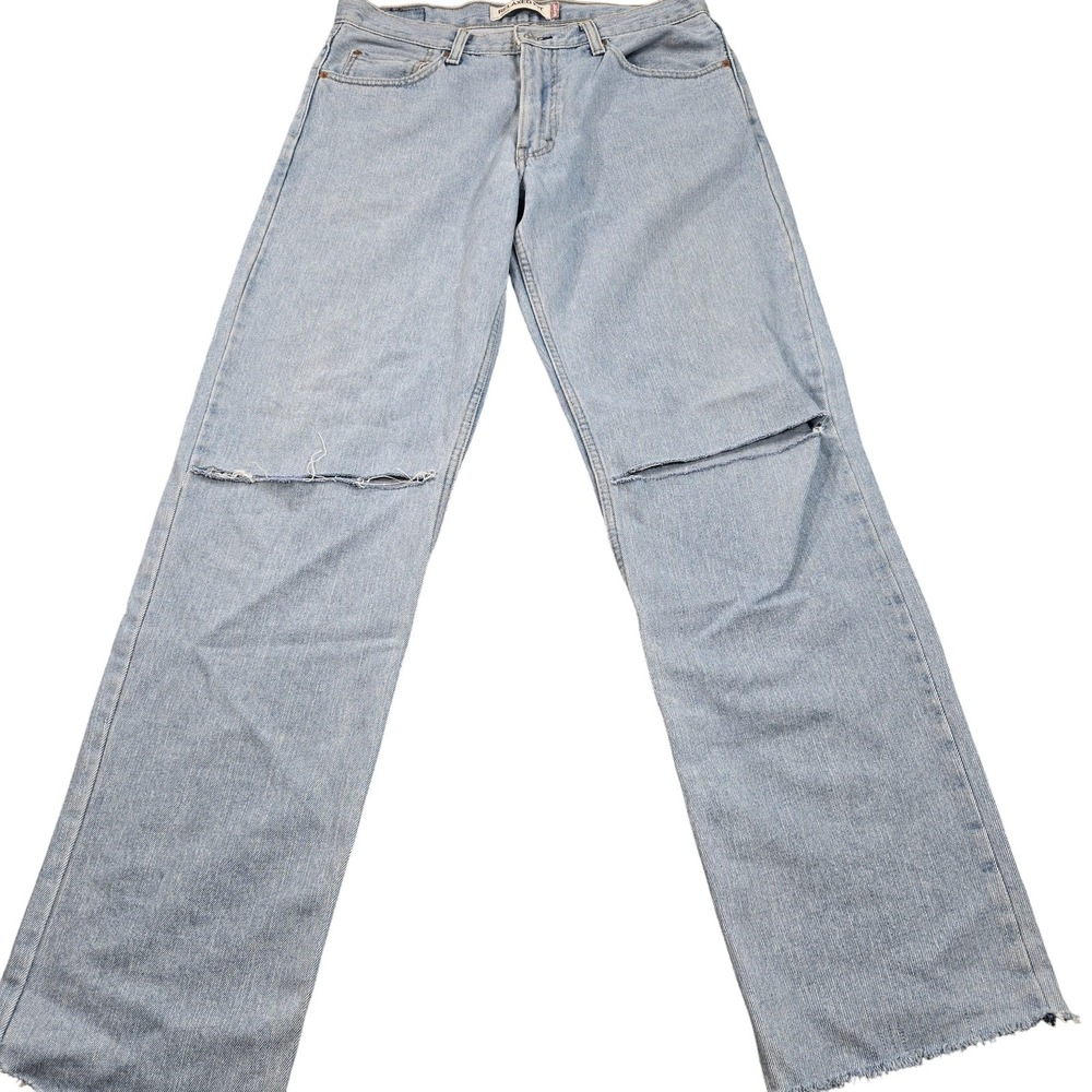 Levis 550 Jeans Mens 34x34 (tag 34x36) Light Wash Relaxed Tapered Denim